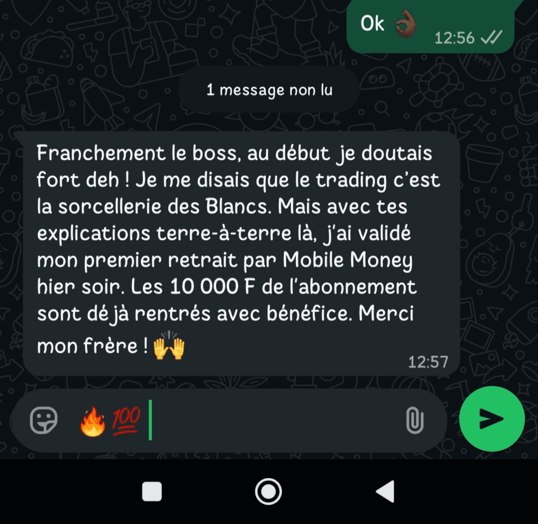 Capture anonymisée d’un retour sur l’accompagnement JAL Academy