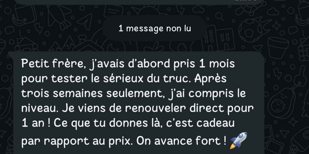 Capture anonymisée d’un retour sur le renouvellement à JAL Academy